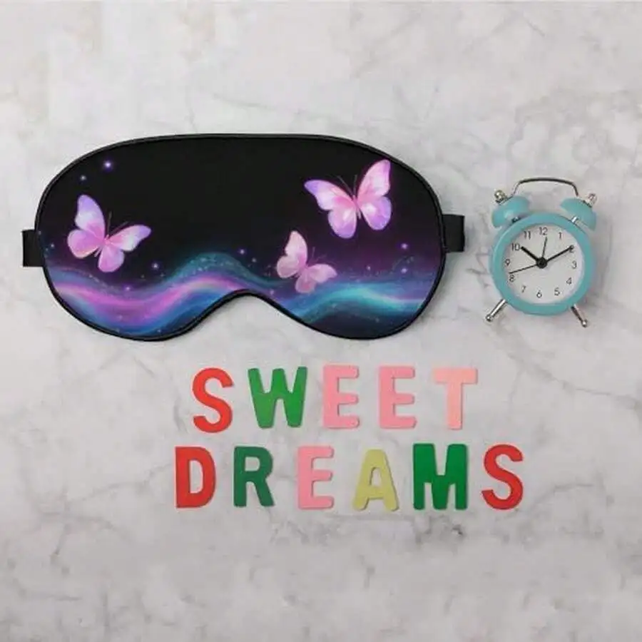 Eye Mask Sleep Travel - Silk Sleep Eye Mask With Butterfly