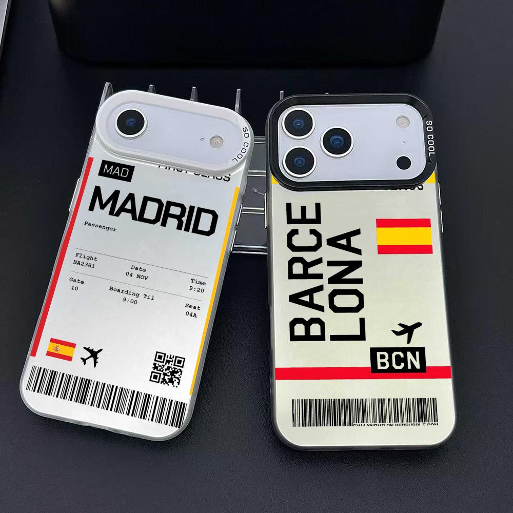 Travel Accessories Iphone - Plane Travel Ticket Spain Phone Case