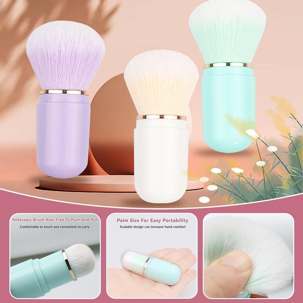 Travel Accessories Needed - Retractable Makeup Brush Mini Capsule Design