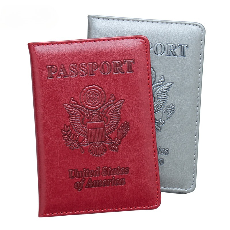 Qantas Travel Accessories - USA Embossed Passport Holder Leather Relief