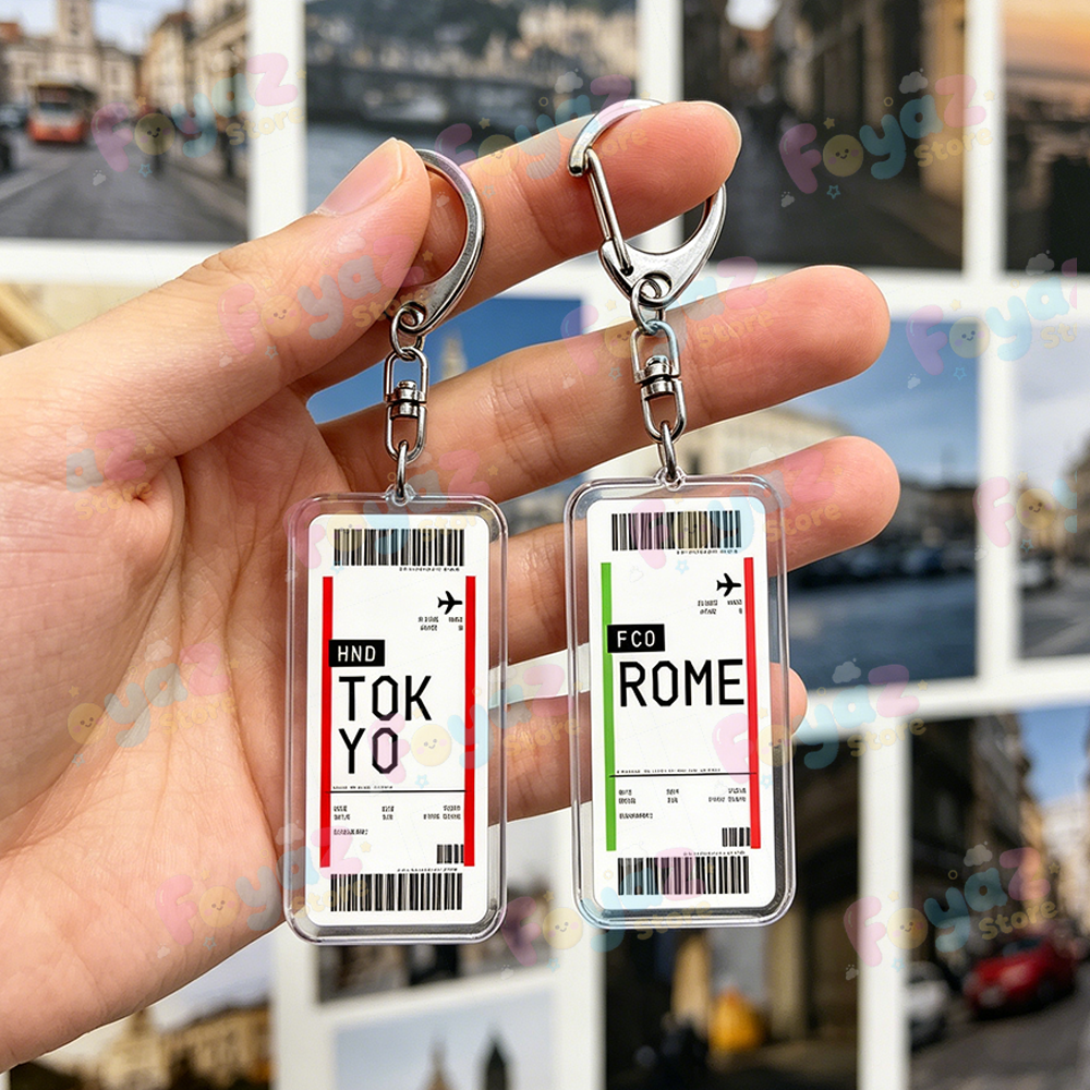 Qantas Travel Accessories - Fashion Paris Tokyo Travel Keychain Accessories