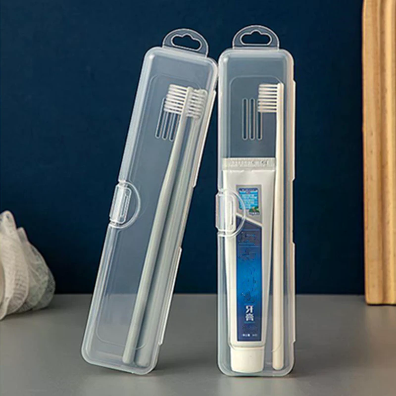 Travel Accessories Needed - Transparent toothbrush holder, portable toothbrush box,