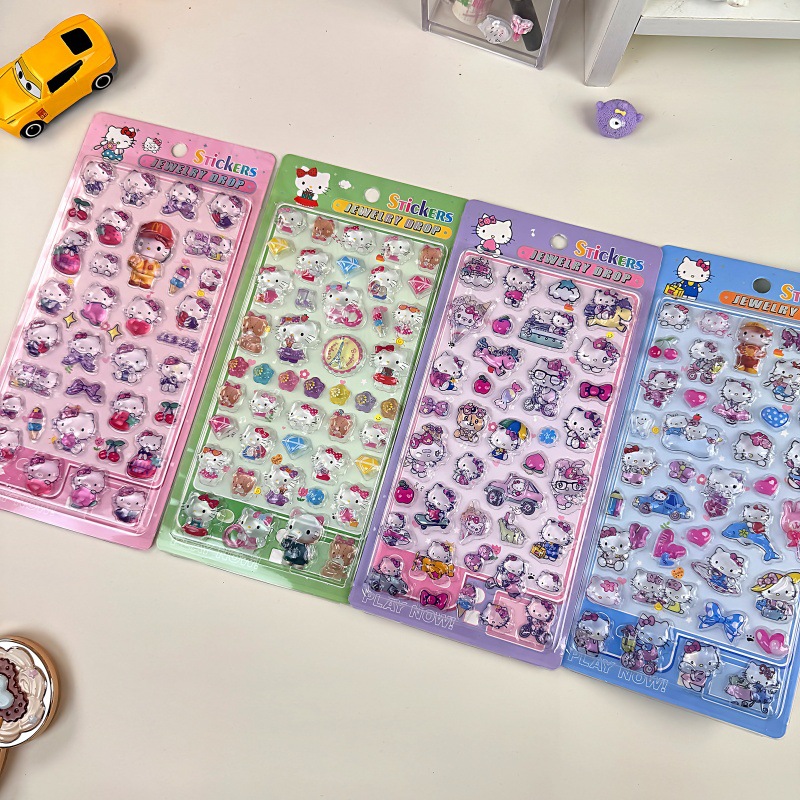 Travel Journal Accessories - Hello Kitty Stickers 3D Embossed Crystal