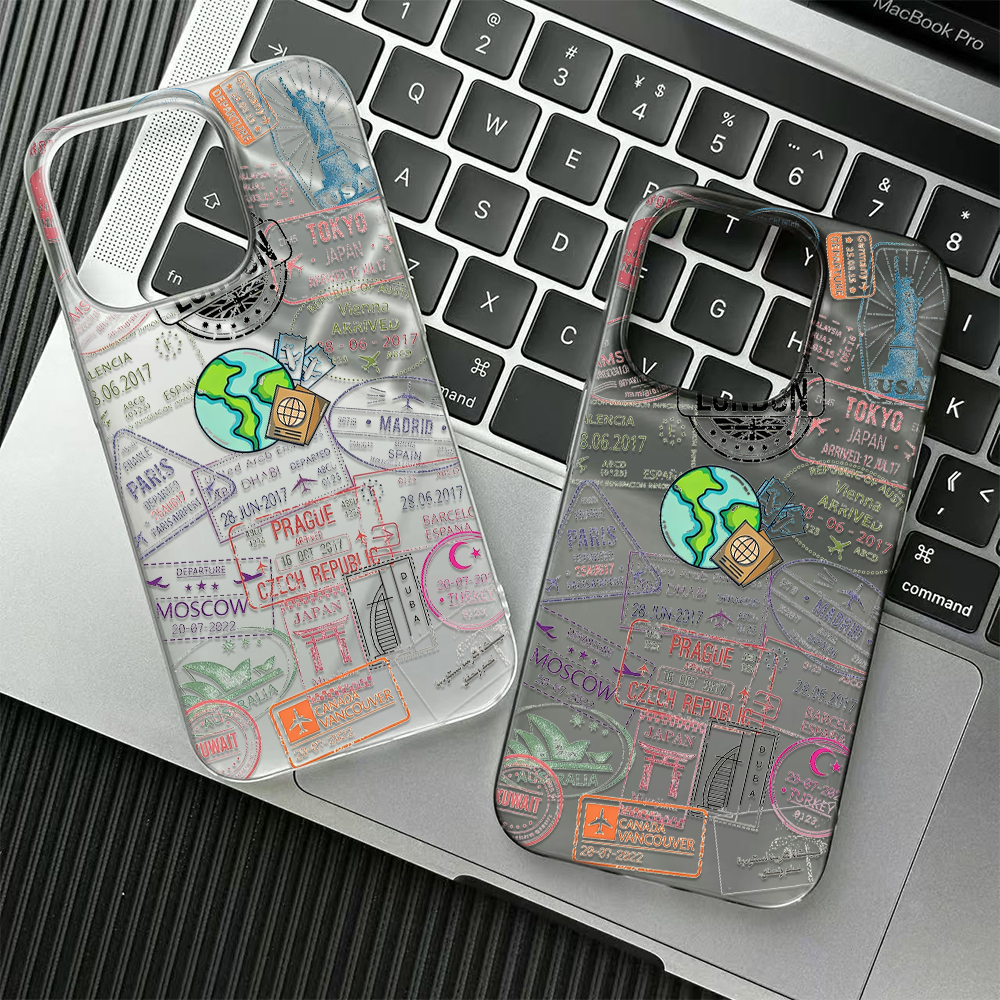 Travel Accessories Iphone - Vintage Travel Passport Stamp Phone Case