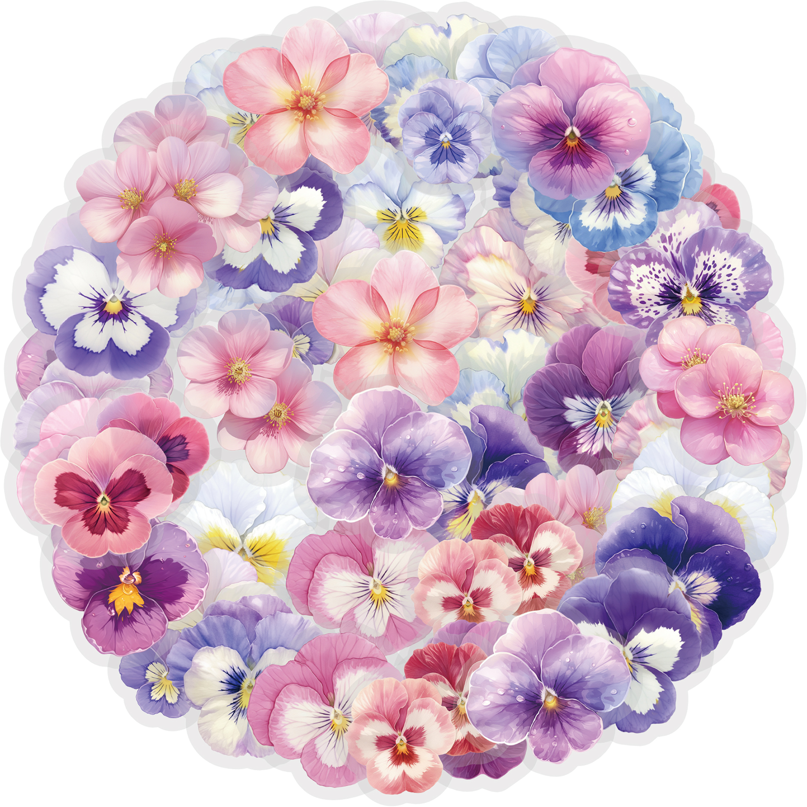 Travel Journal Accessories - Etori Life Romantic Things Watercolor Pansy