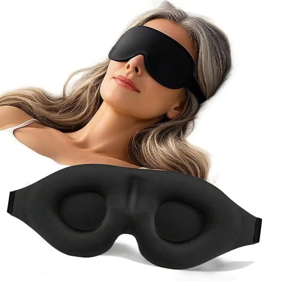 Unisex 3D Contoured Sleep Eye  - Eye Mask Sleep Travel 评论和价格