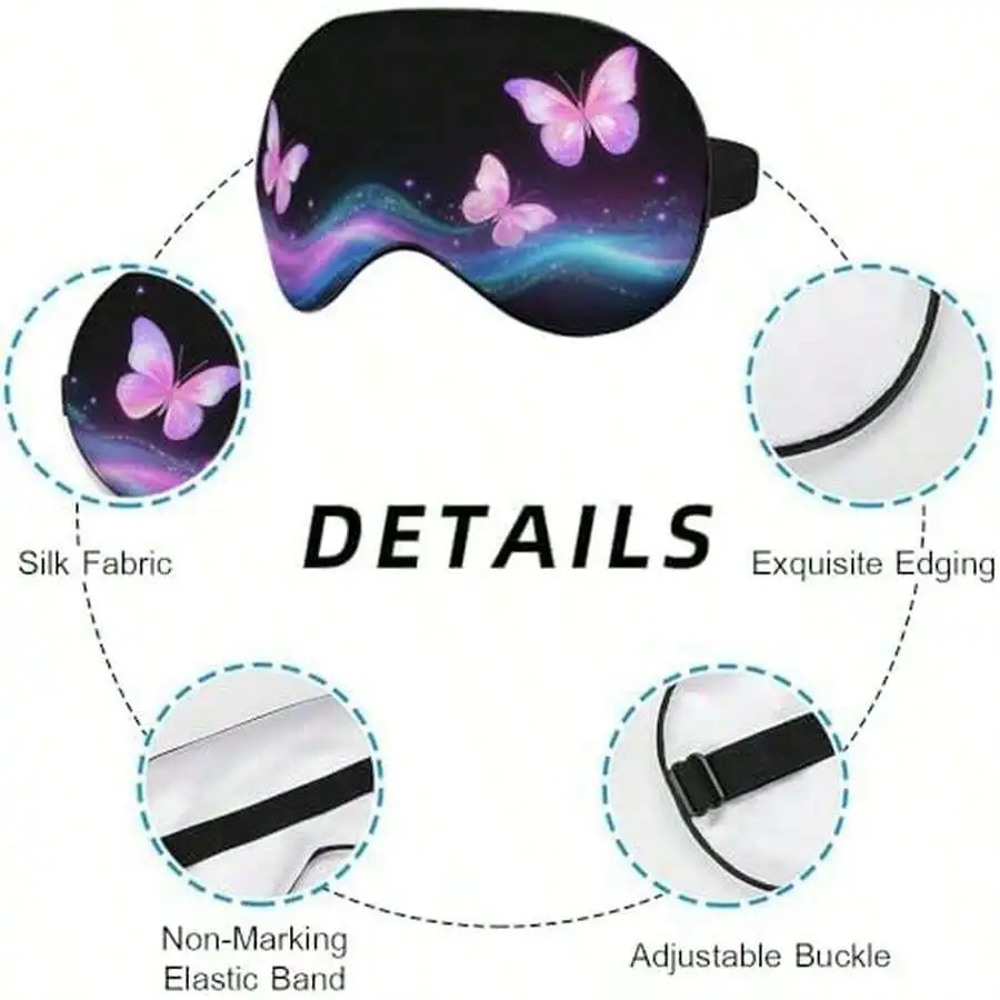 Silk Sleep Eye Mask With Butte - Eye Mask Sleep Travel 评论和价格