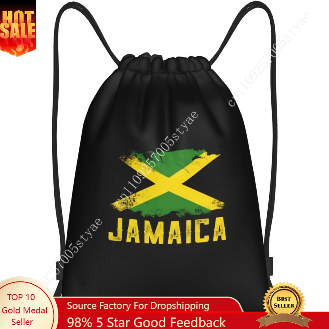 Jamaica Flag Drawstring Bag Ba - Travel Yoga Accessories 评论和价格