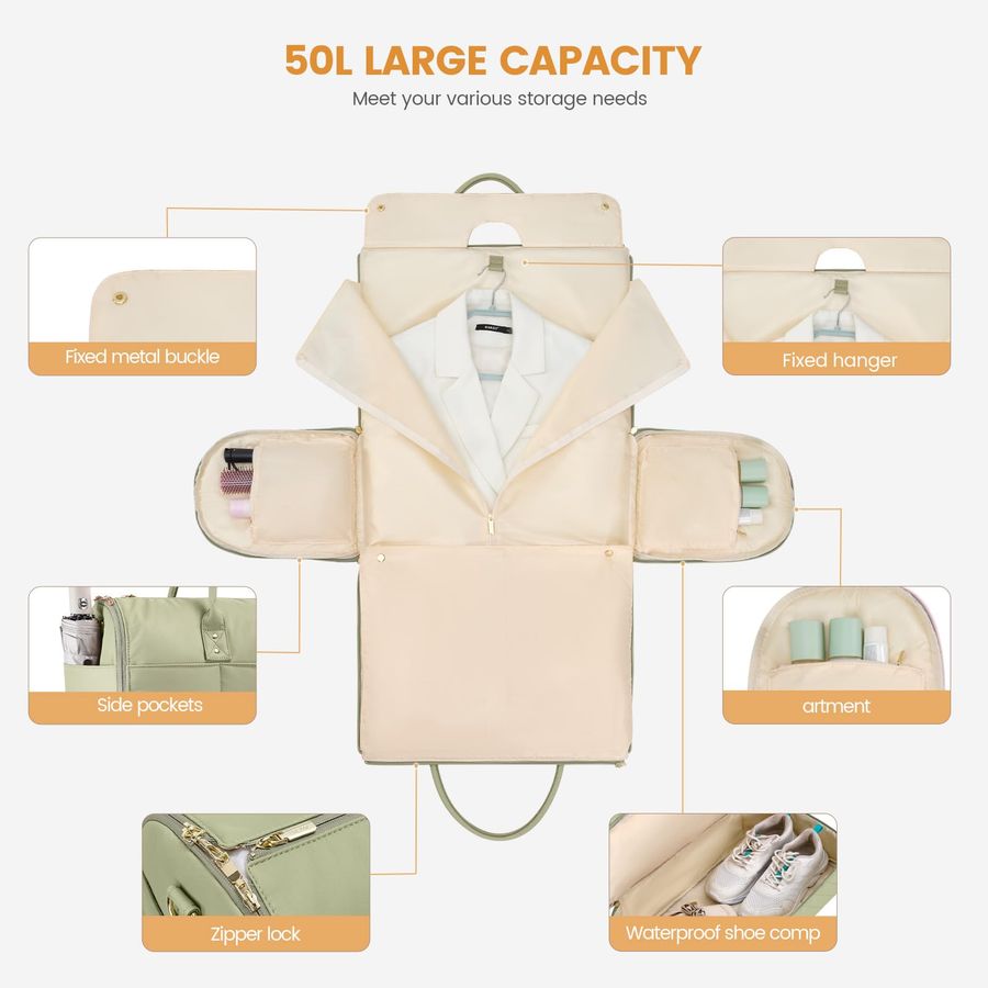 Convertible Garment Duffel Bag - Shoe Bag Travel 评论和价格
