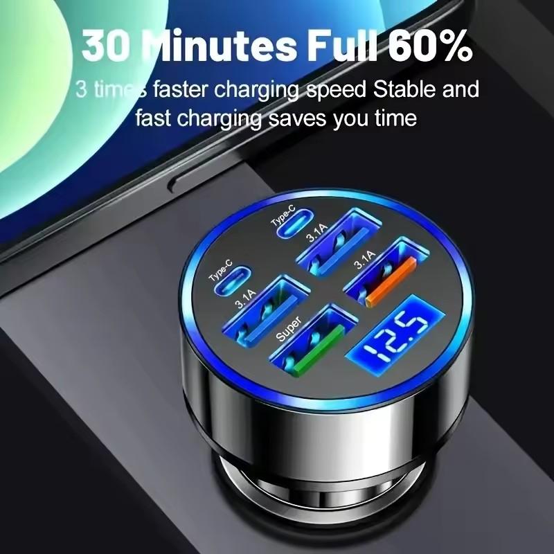 300W PD Car Charger 6 Ports Fa - Travel Plug Type C 评论和价格