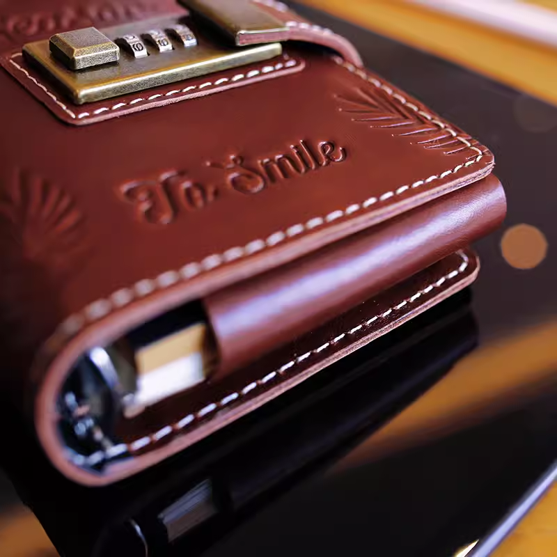 Handmade Genuine Leather Binde - Travel Journal Accessories 评论和价格