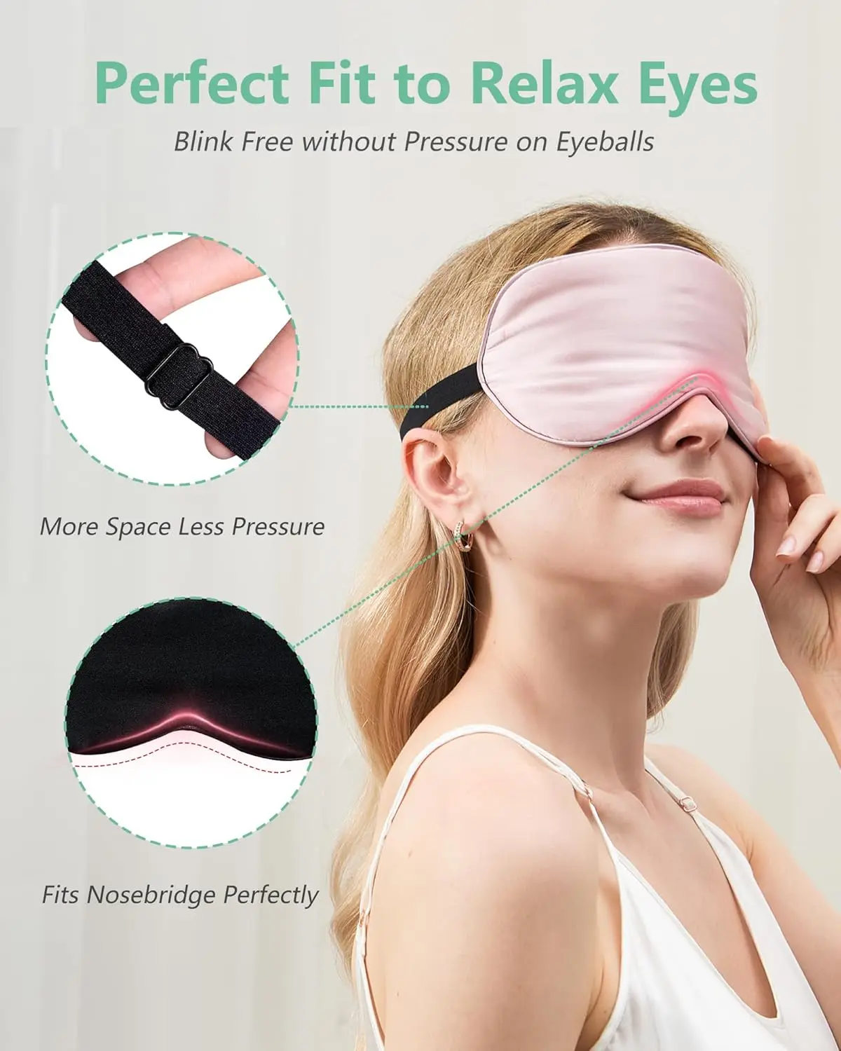 100% Pure Mulberry Silk Sleep  - Eye Mask Sleep Travel 评论和价格