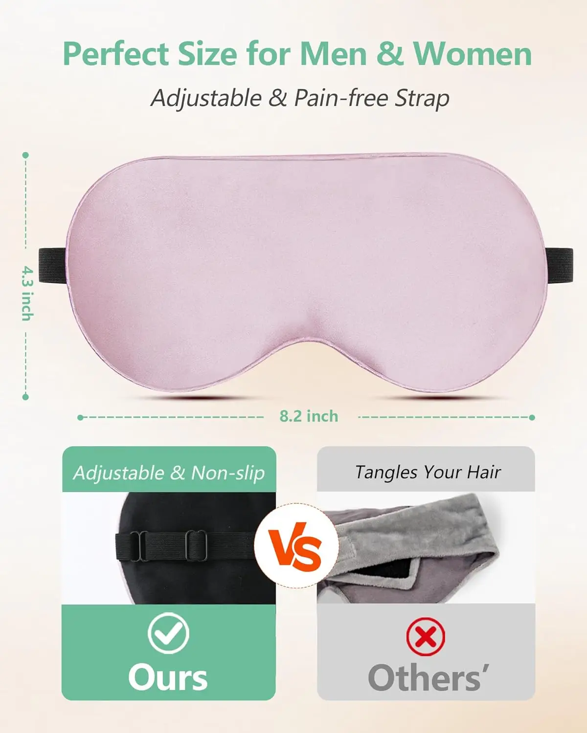 100% Pure Mulberry Silk Sleep  - Eye Mask Sleep Travel 评论和价格