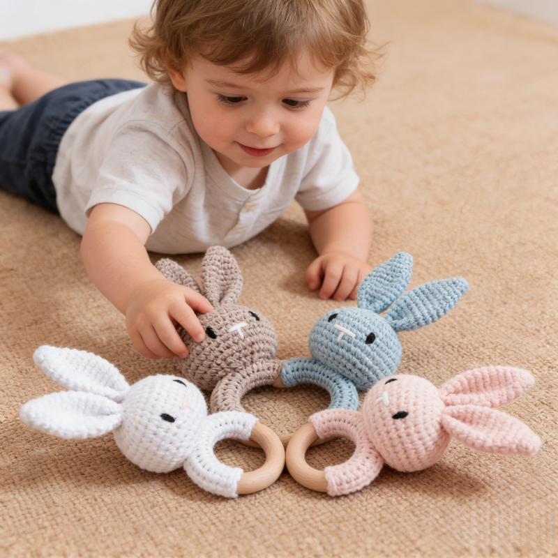 Wooden Baby Rattle Toy Handmad - Travel Accessories For 3 Year Old 评论和价格