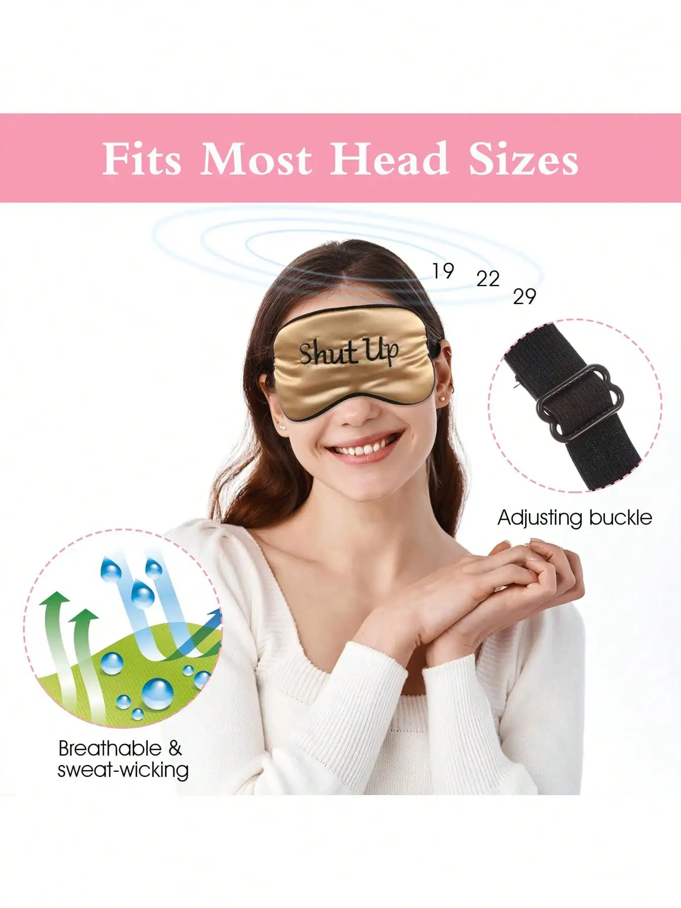 1pc/2pcs Funny Silk Sleeping E - Eye Mask Sleep Travel 评论和价格