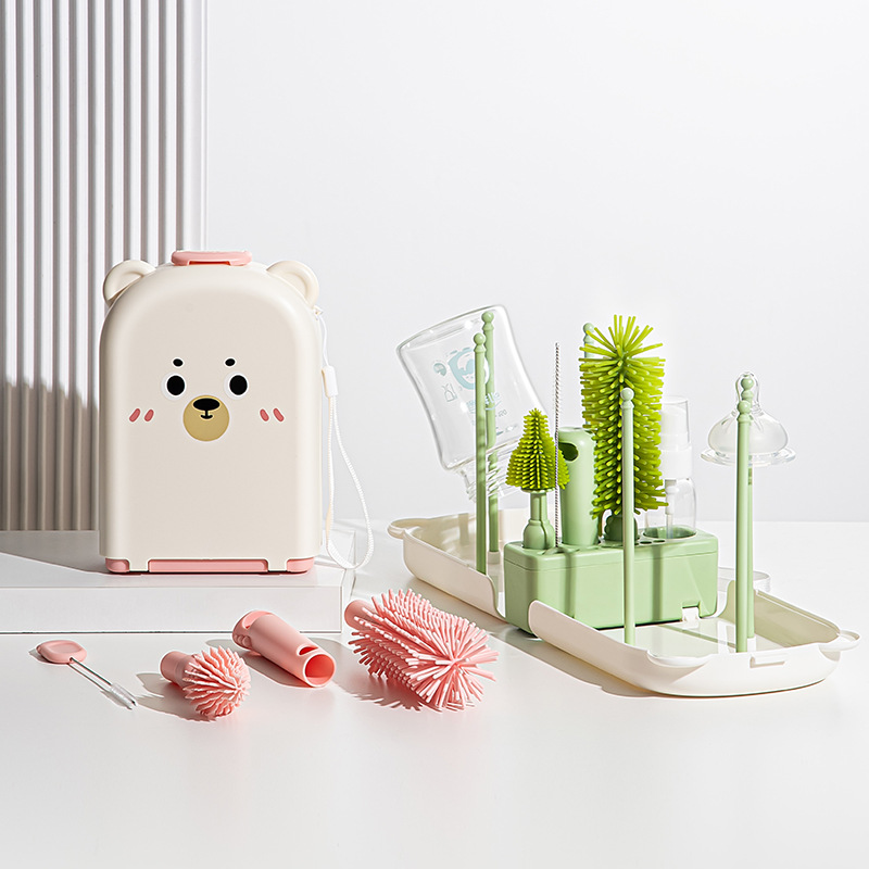 Travel Baby Bottle Brush Set - - Travel Accessories For 3 Year Old 评论和价格