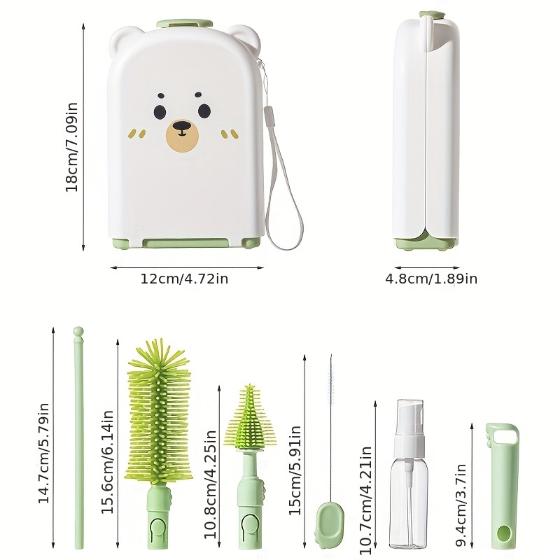 Travel Baby Bottle Brush Set - - Travel Accessories For 3 Year Old 评论和价格