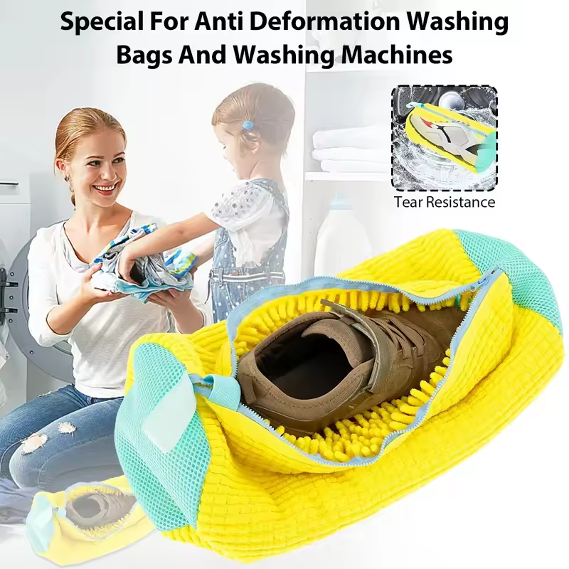 2PCS Chenille Shoe Laundry Bag - Shoe Bag Travel 评论和价格