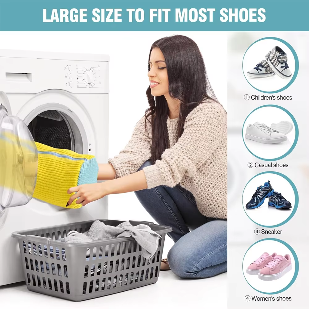 2PCS Chenille Shoe Laundry Bag - Shoe Bag Travel 评论和价格