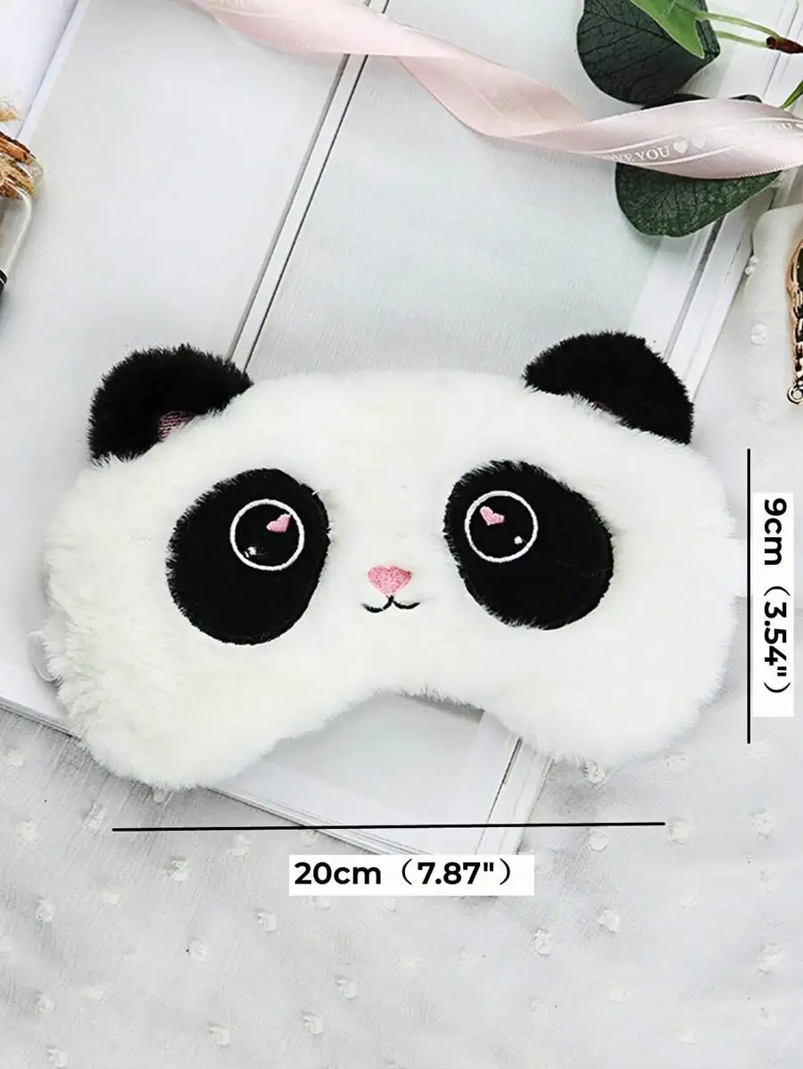 Fluffy Panda Plush Sleep Mask  - Eye Mask Sleep Travel 评论和价格