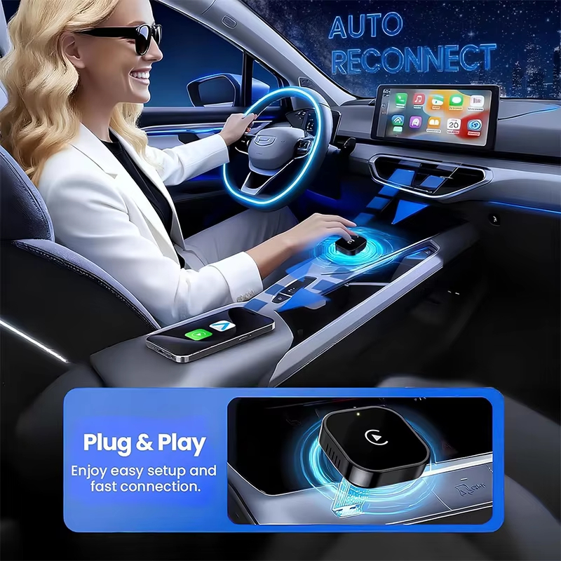 2-in-1 Wireless CarPlay Adapte - Travel Plug Type C 评论和价格