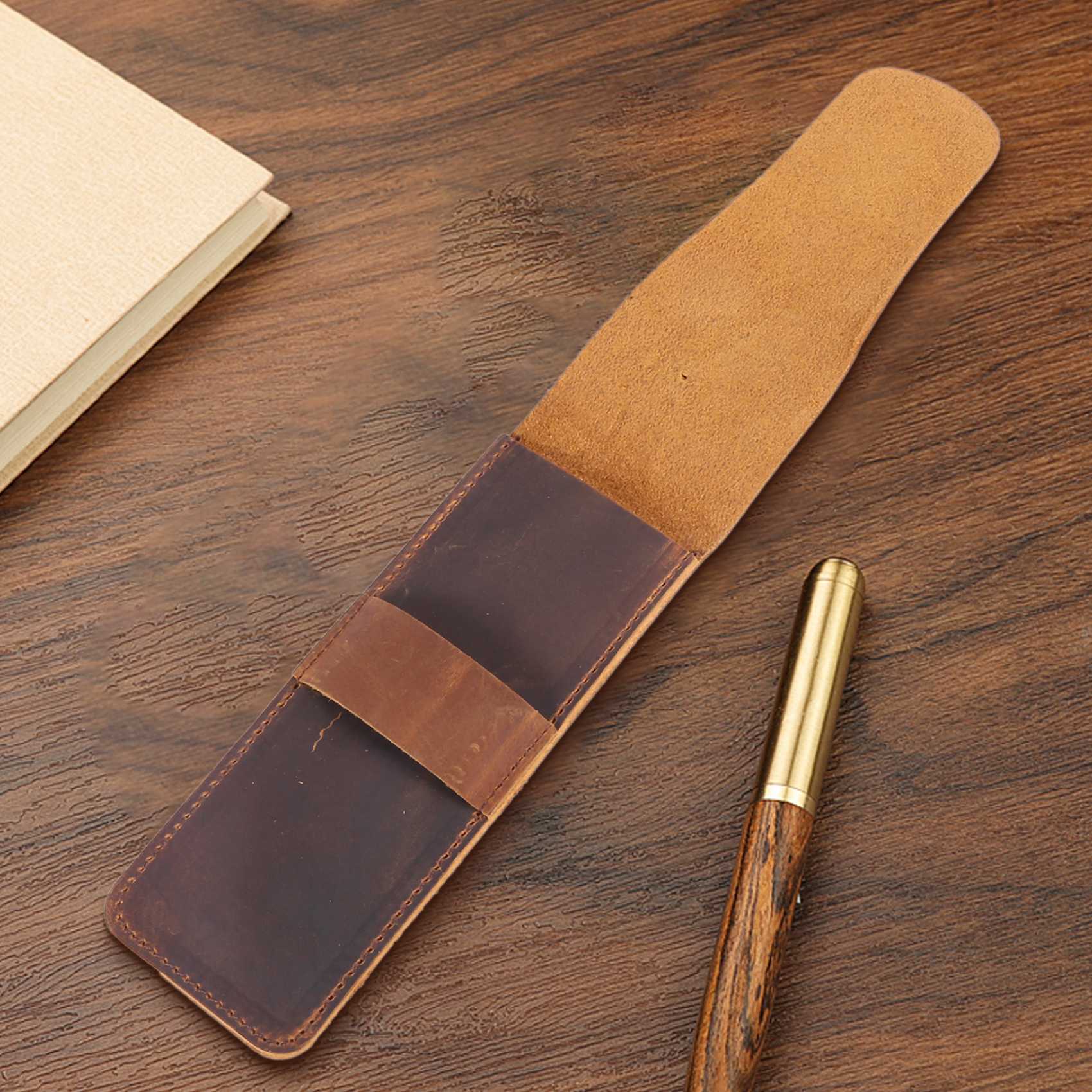 (WSFS) Handmade Leather Pencil - Travel Journal Accessories 评论和价格