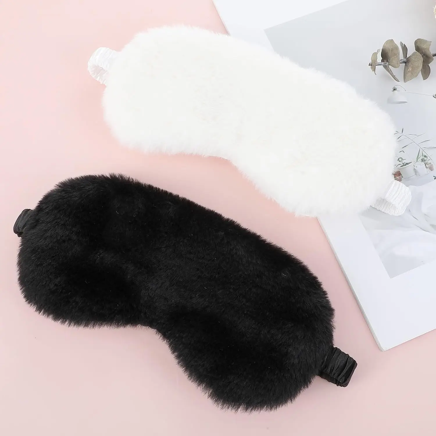 Soft Adjustable Faux Fur Eye M - Eye Mask Sleep Travel 评论和价格