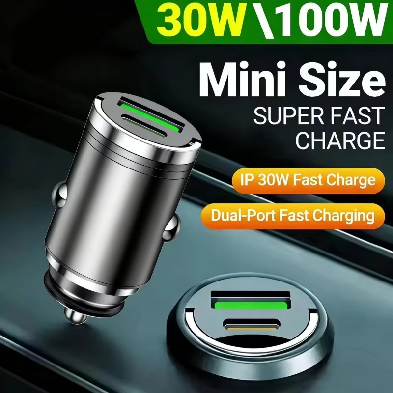 100W PD USB Car Charger Lighte - Travel Plug Type C 评论和价格