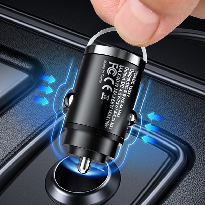 100W USB Car Charger Type C QC - Travel Plug Type C 评论和价格