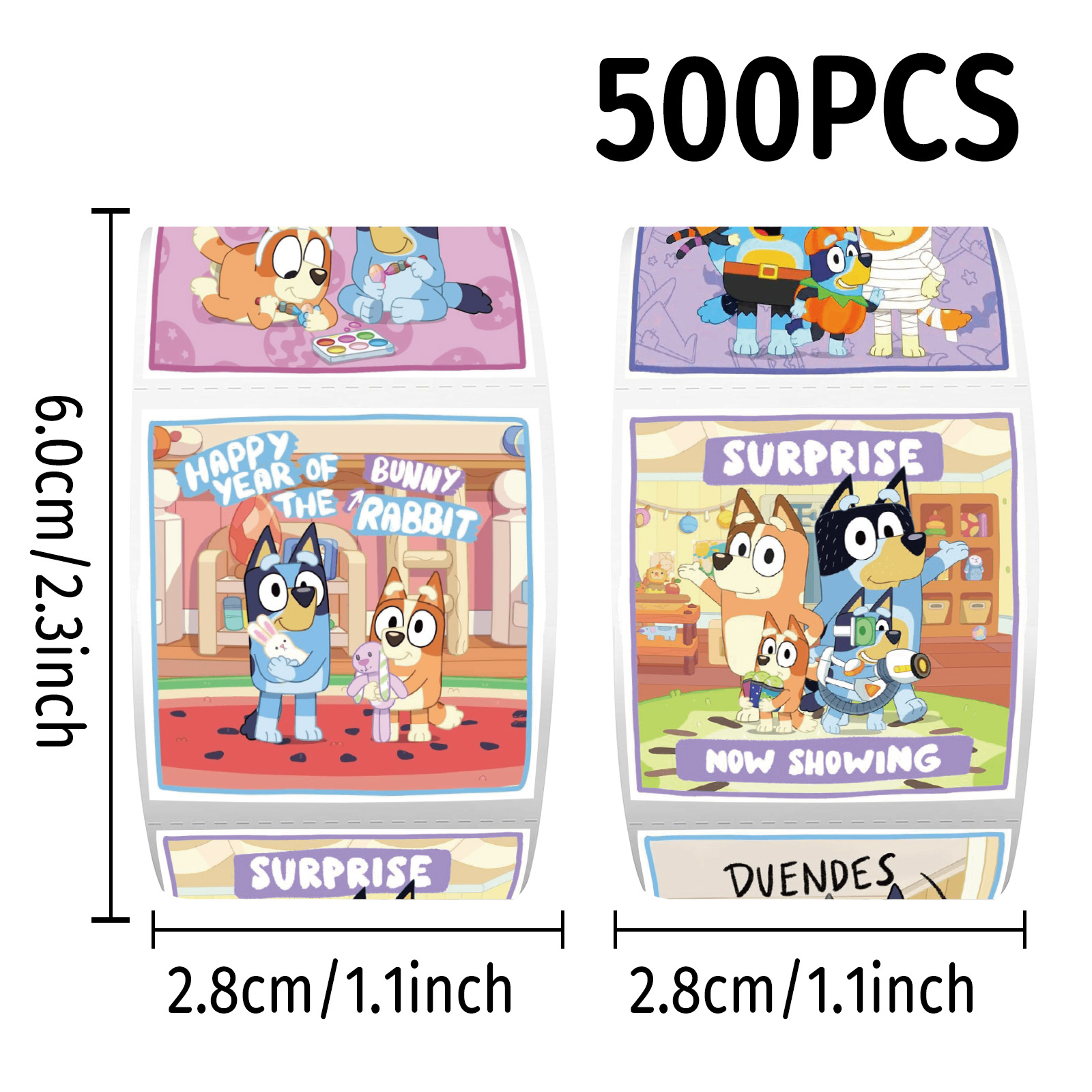 Wholesale 500Pcs/Roll Bluey St - Travel Journal Accessories 评论和价格