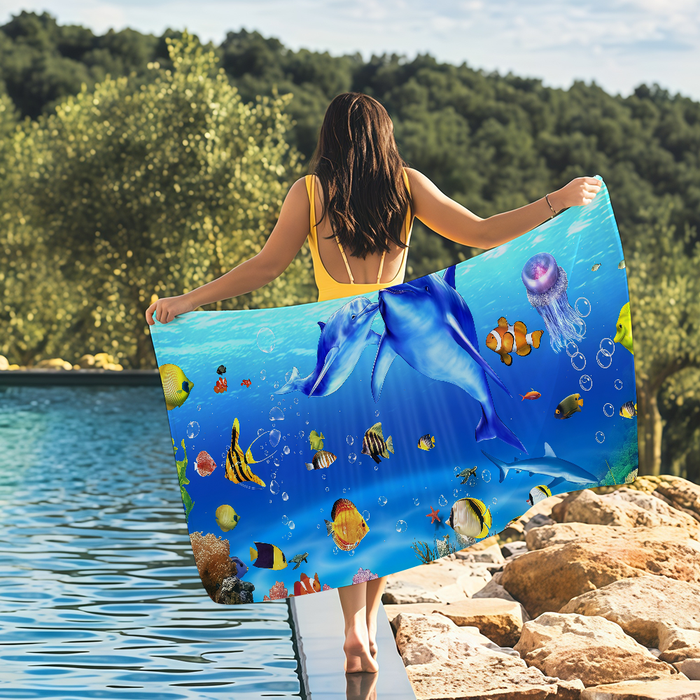 Sea World Towel Yoga Gym Yoga  - Travel Yoga Accessories 评论和价格