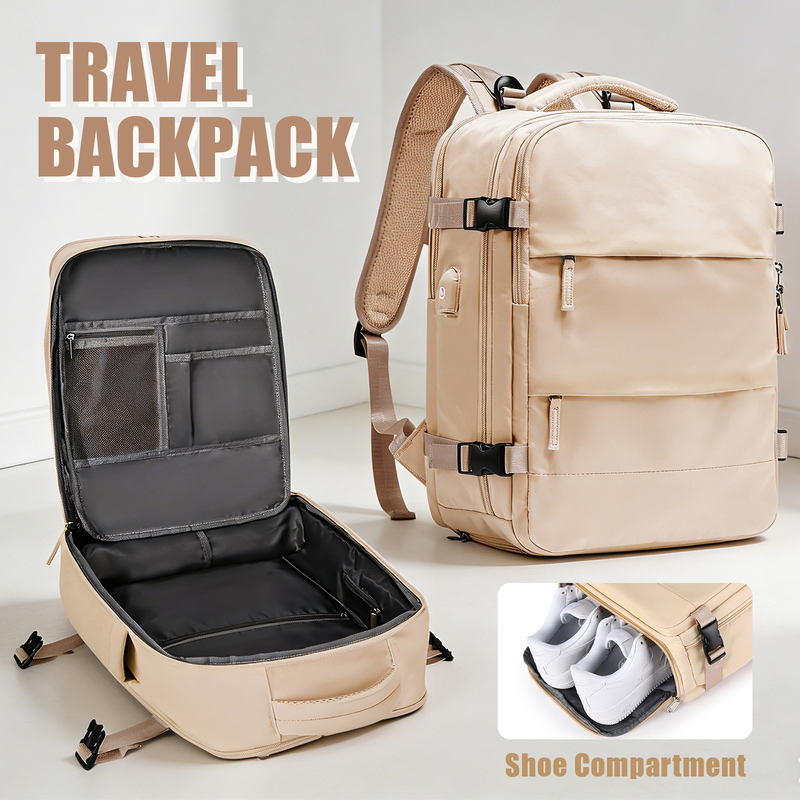 Large Travel Backpack for Men  - Shoe Bag Travel 评论和价格