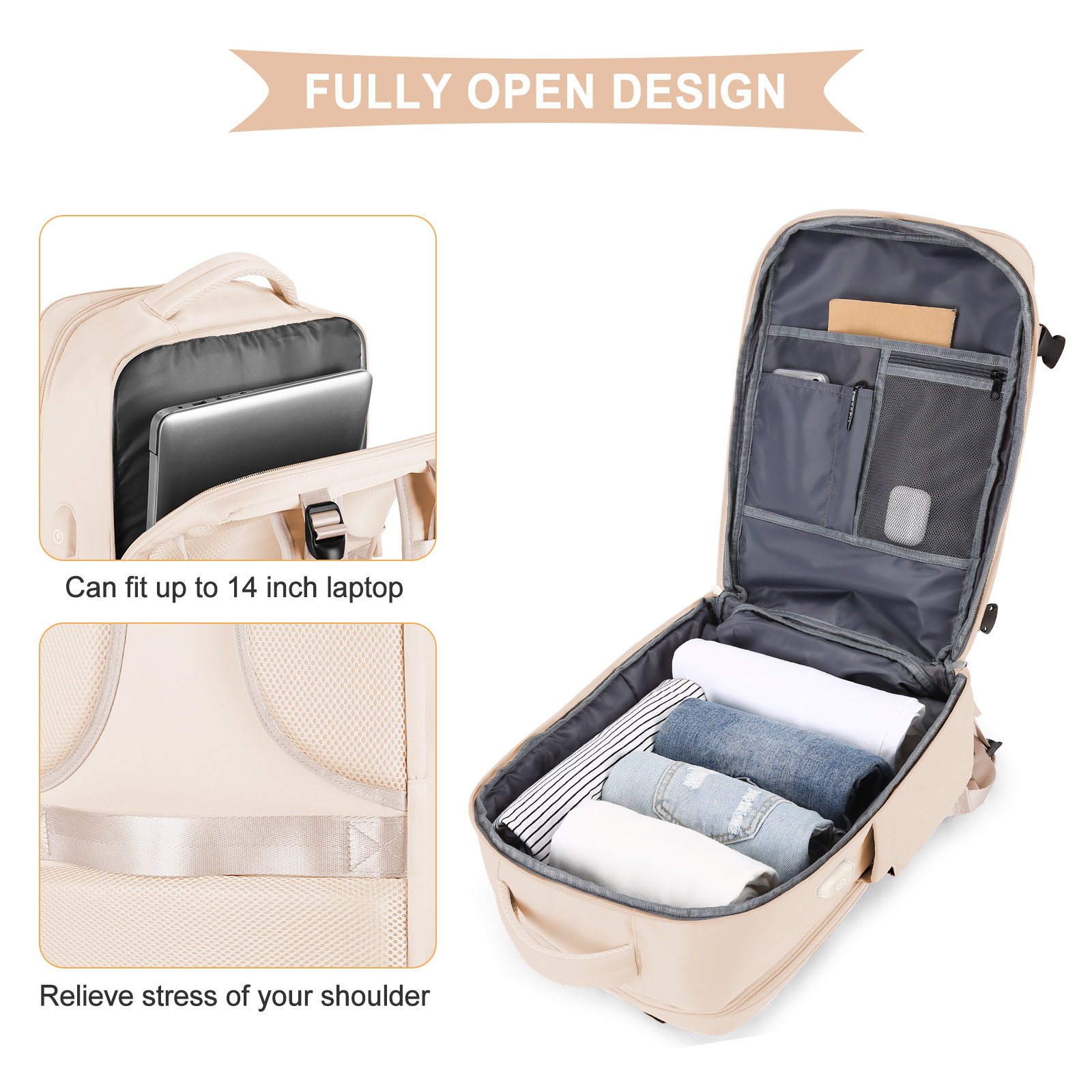 Large Travel Backpack for Men  - Shoe Bag Travel 评论和价格