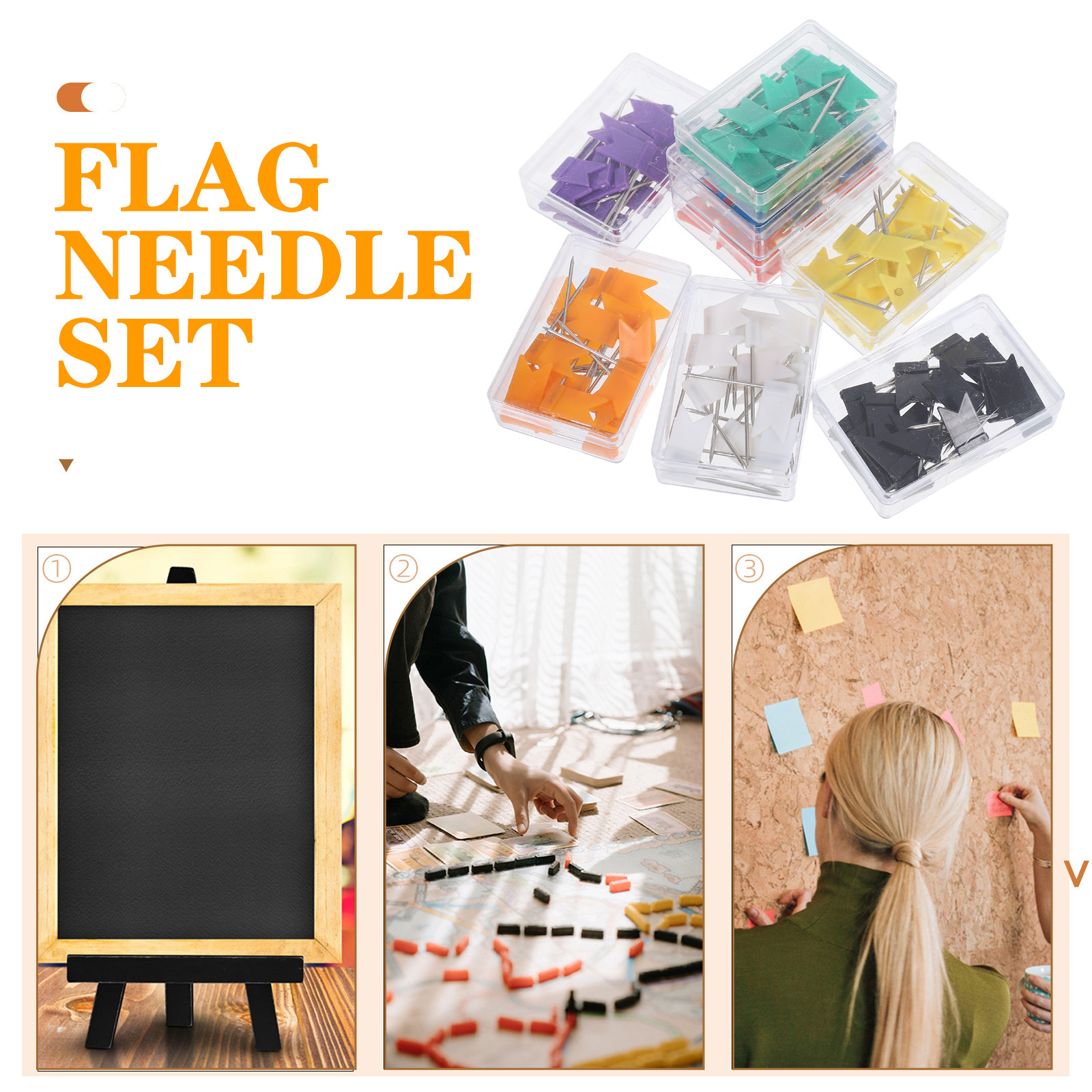 160Pcs Colorful Flag Push Pins - Travel Journal Accessories 评论和价格
