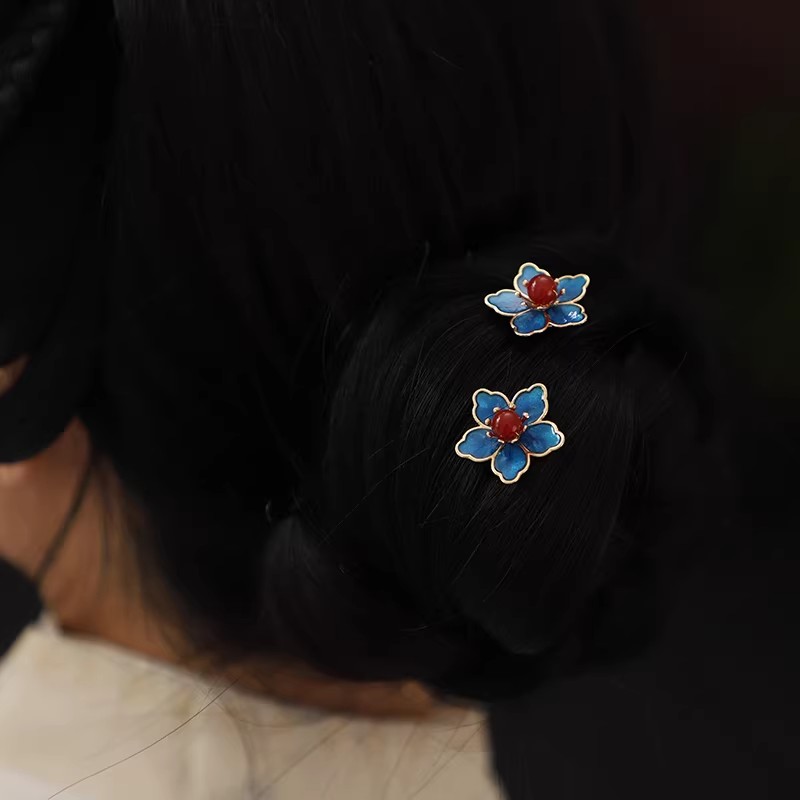 Blue Flower Ancient-Style Hanf - Travel Accessories Deals 评论和价格
