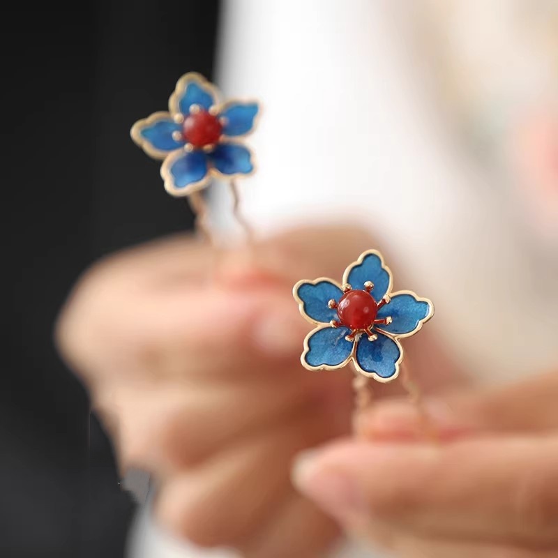 Blue Flower Ancient-Style Hanf - Travel Accessories Deals 评论和价格