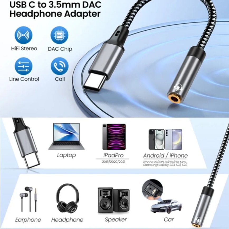 Type-C & USB to Aux Audio Cabl - Travel Plug Type C 评论和价格
