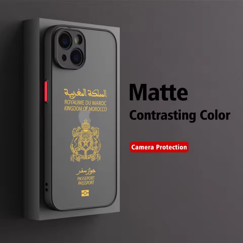 Moroccan Passport Map Phone Ca - Travel Accessories Iphone 评论和价格