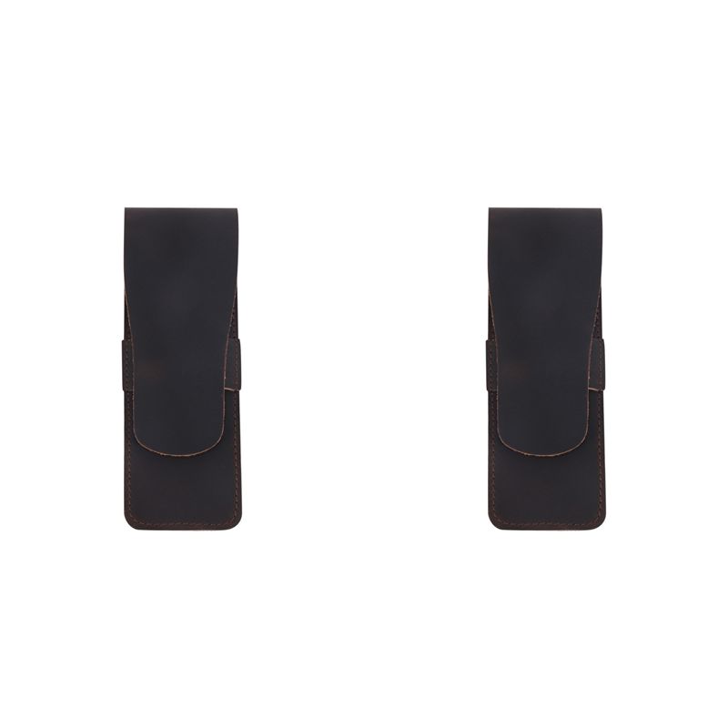 2X Handmade Leather Pencil Sto - Travel Journal Accessories 评论和价格