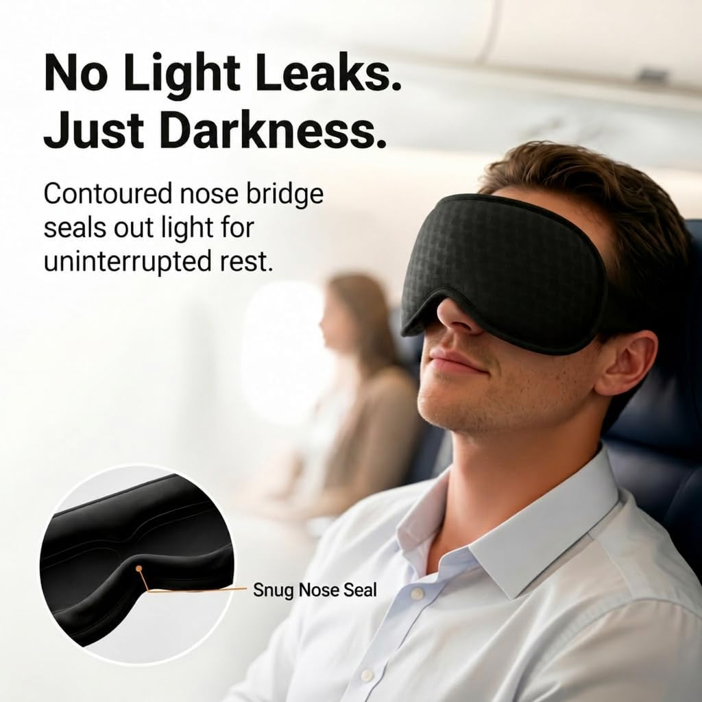 Blackout Weighted Eye Mask For - Eye Mask Sleep Travel 评论和价格