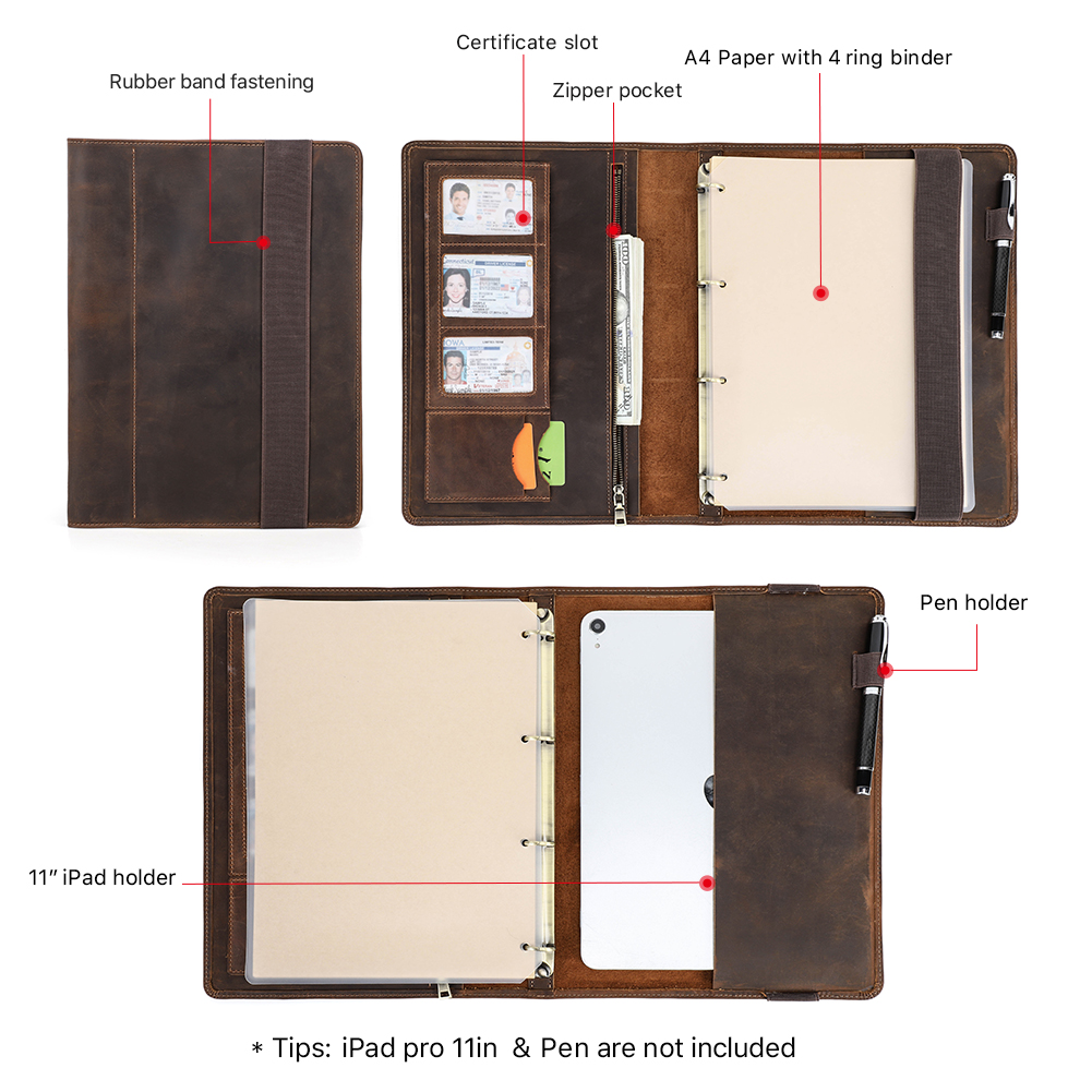 Luxury Retro Business A4 Noteb - Travel Journal Accessories 评论和价格