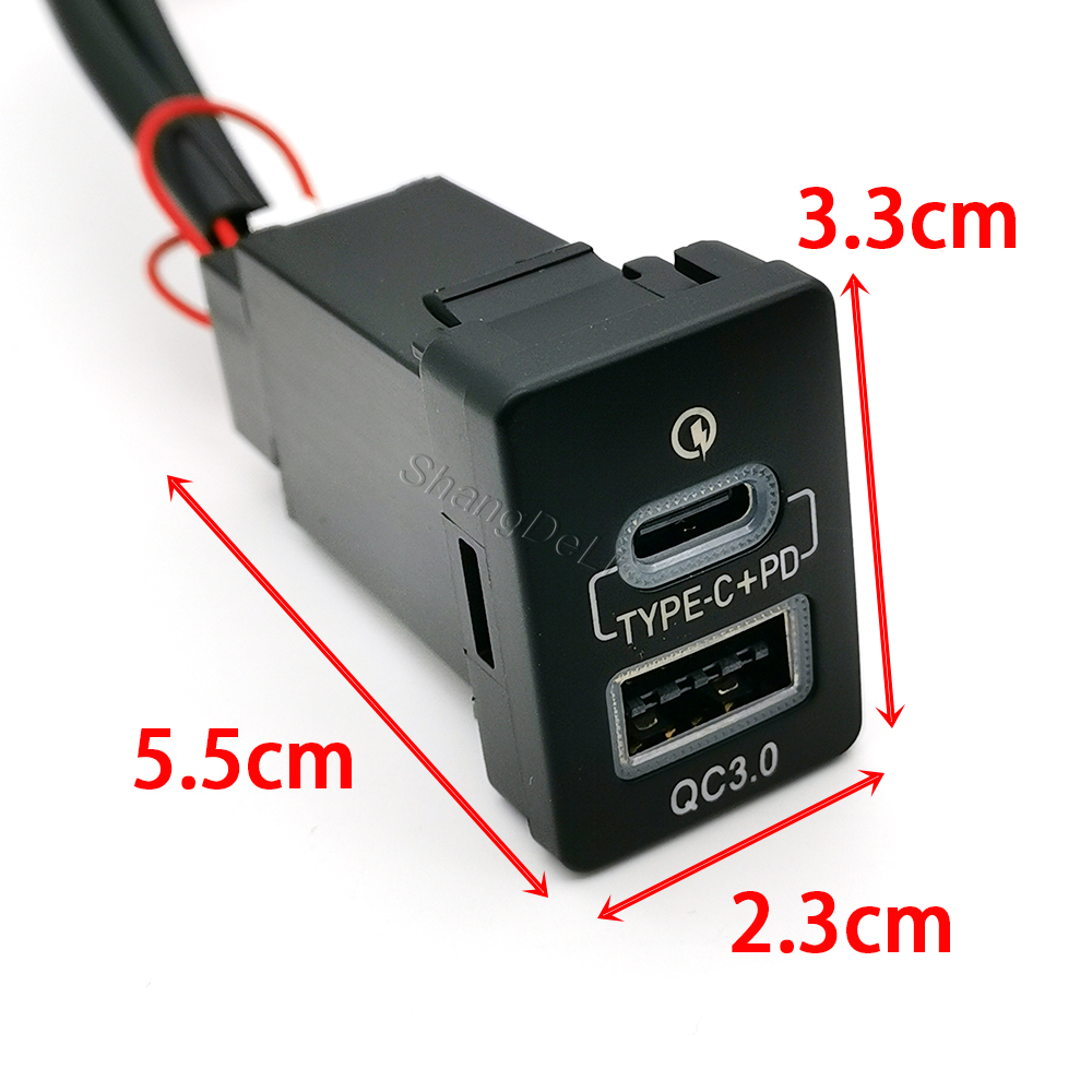 33*23mm Car Type-C PD USB QC3. - Travel Plug Type C 评论和价格